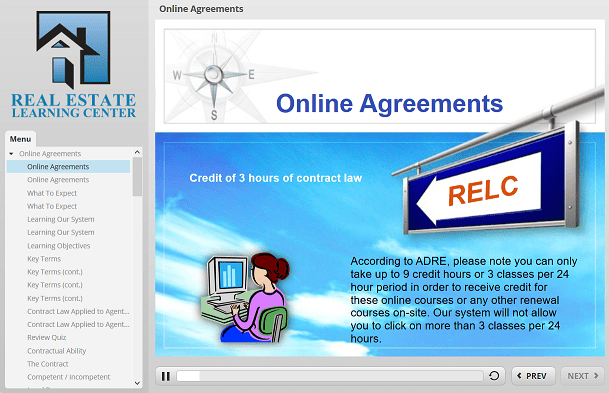 Online Agreements real estate renewal class
